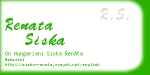renata siska business card