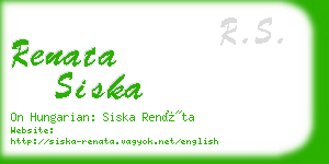 renata siska business card